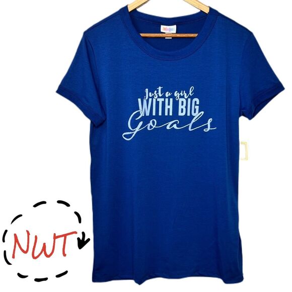 Med - Just a Girl with Big Goals graphic, LuLaRoe Liv - Picture 1 of 7